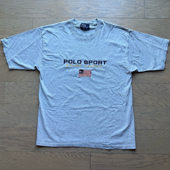 Vintage Polo Sport Ralph Lauren Gray Tee - Picture 2 of 6